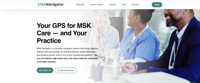 MSK Navigator - Online healthcare membership platform and practice navigation system
